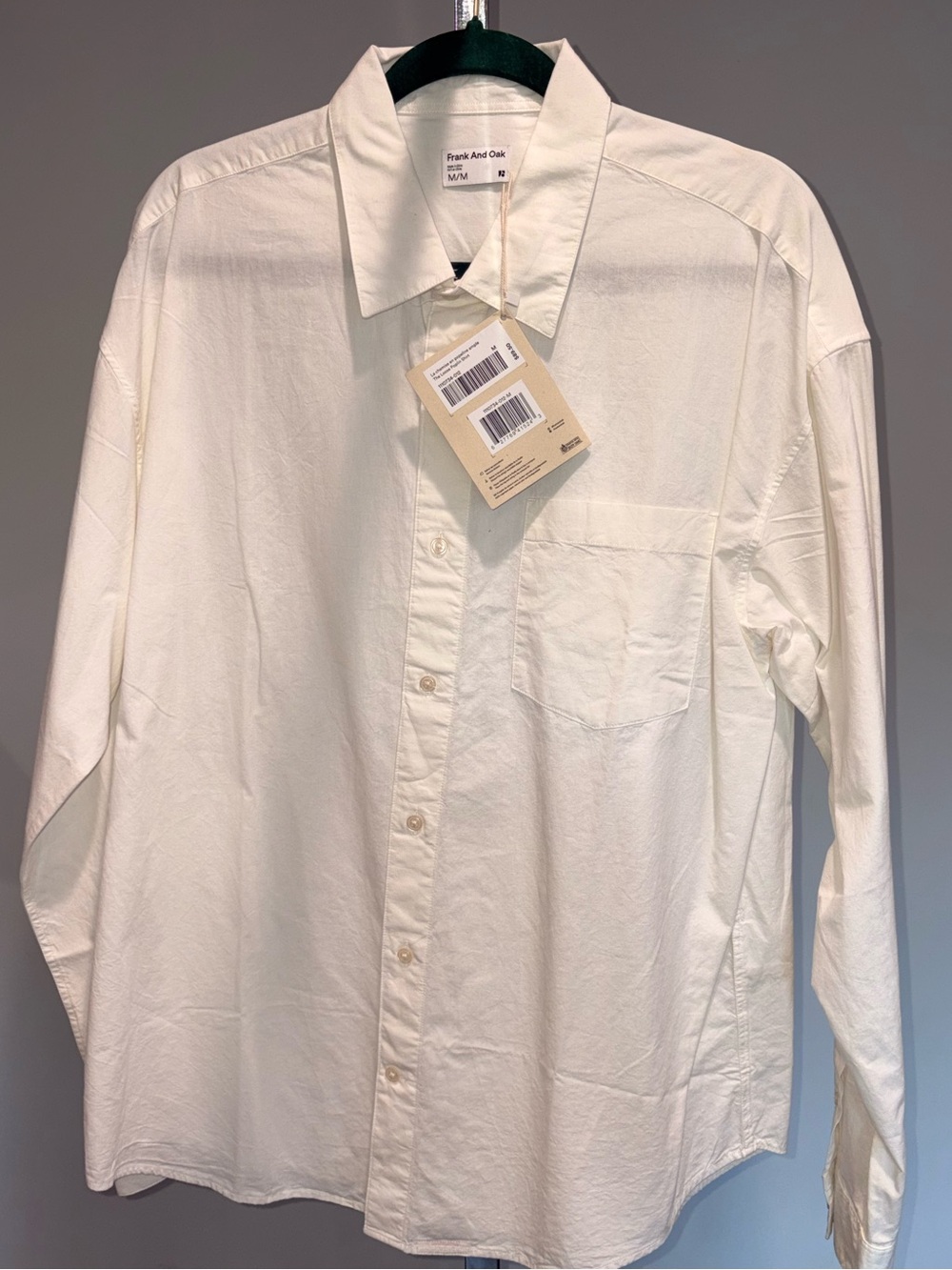 Organic Cotton & Kopak White Men's Classic Button-Down Shirt